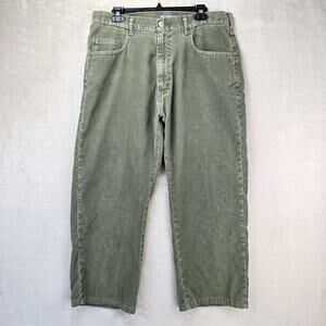 Vintage Levis Silver Tab Corduroy Pants Mens 34x26‎ Green Baggy Loose Fit Y2K